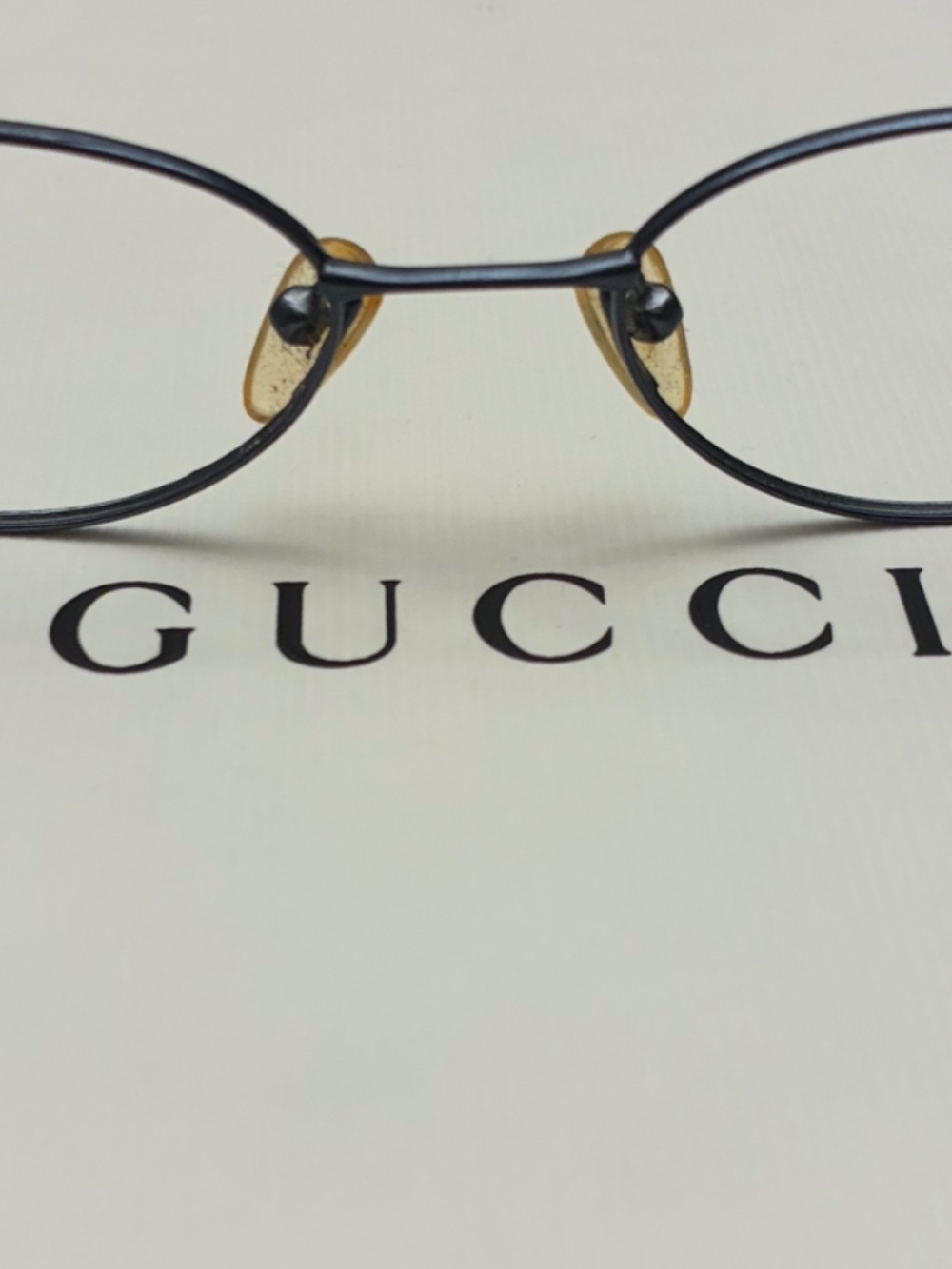 Gucci Metal Oval Glasses No Lenses